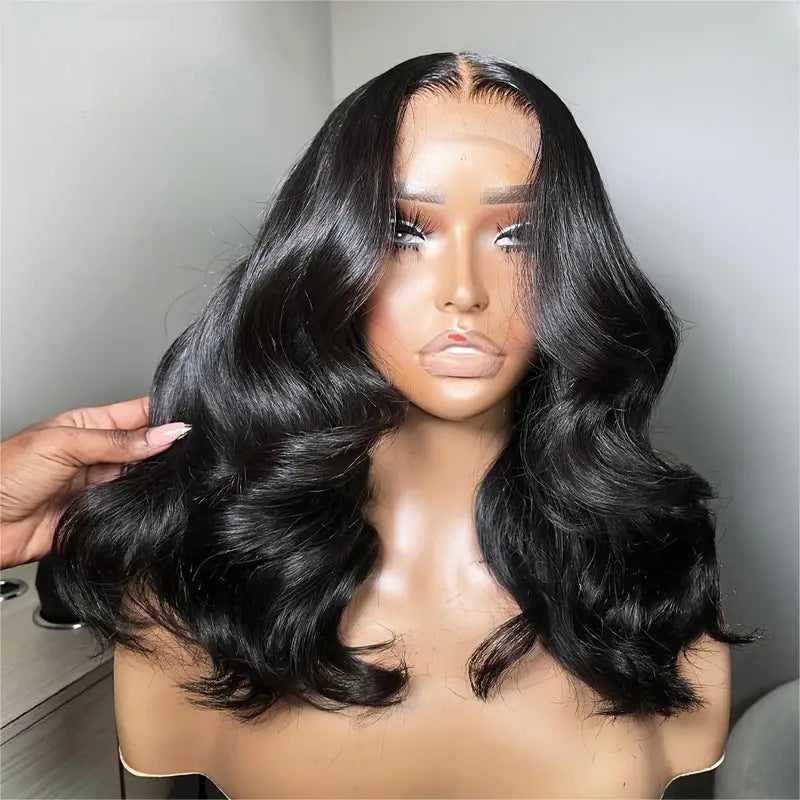 Front Lace Synthetic Wig with Wavy Curls