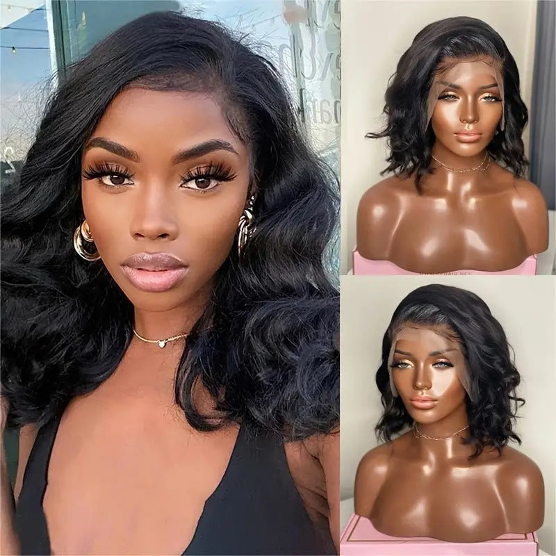 Front Lace Synthetic Wig with Wavy Curls