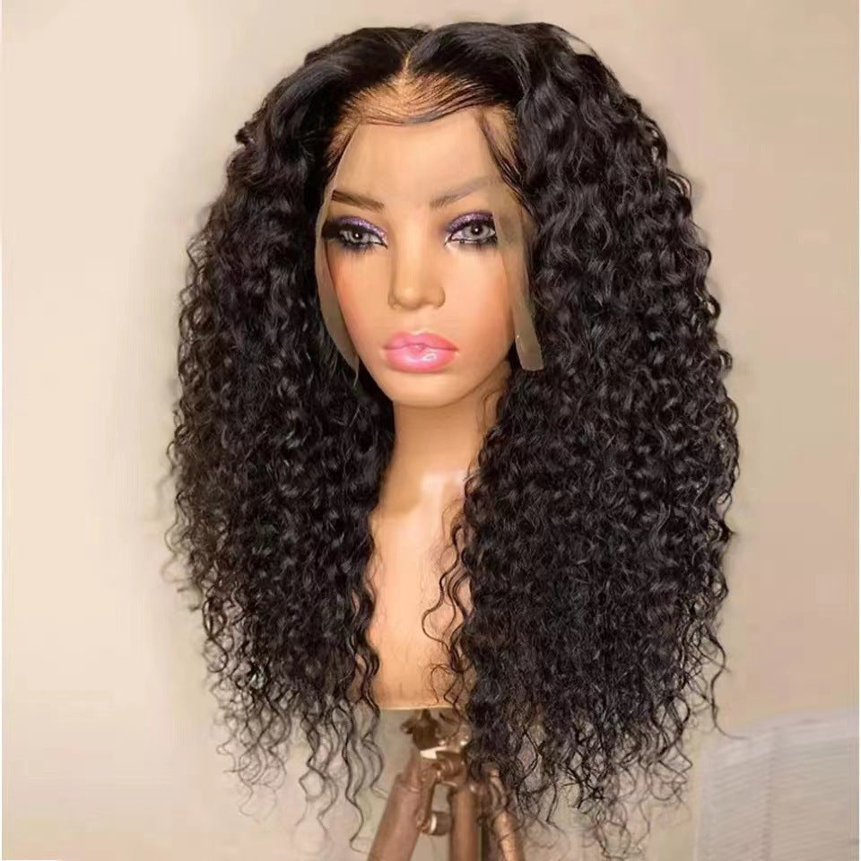 Long Curly Synthetic Wig with Adjustable Bangs