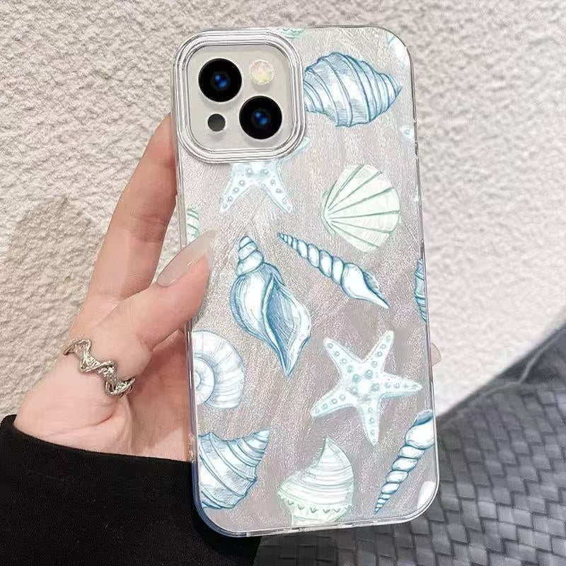 Ocean Shell Starfish Hard Case Cover for iPhone Series