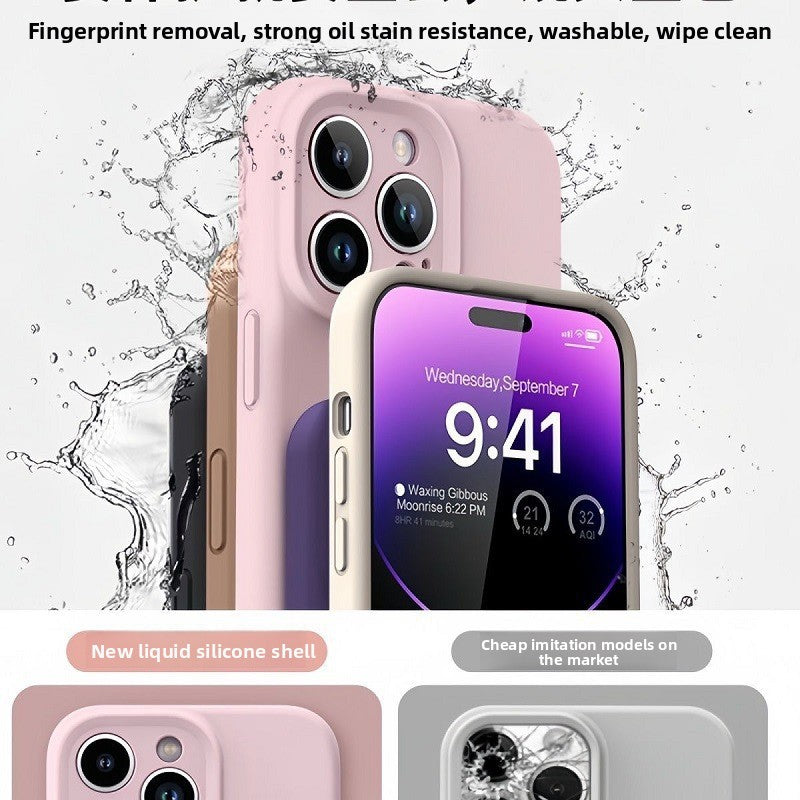 Liquid Silicone Full-Cover Protective Case for iPhone