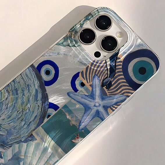 Ocean Shell Starfish Hard Case Cover for iPhone Series