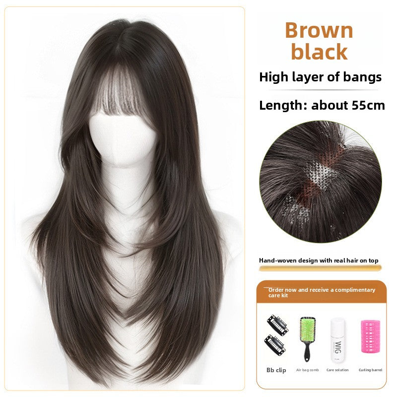 High-quality straight hair extensions