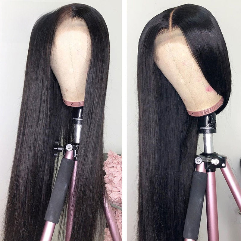 Real human hair wig with lace head cover