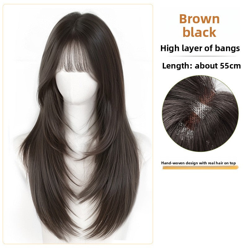 High-quality straight hair extensions