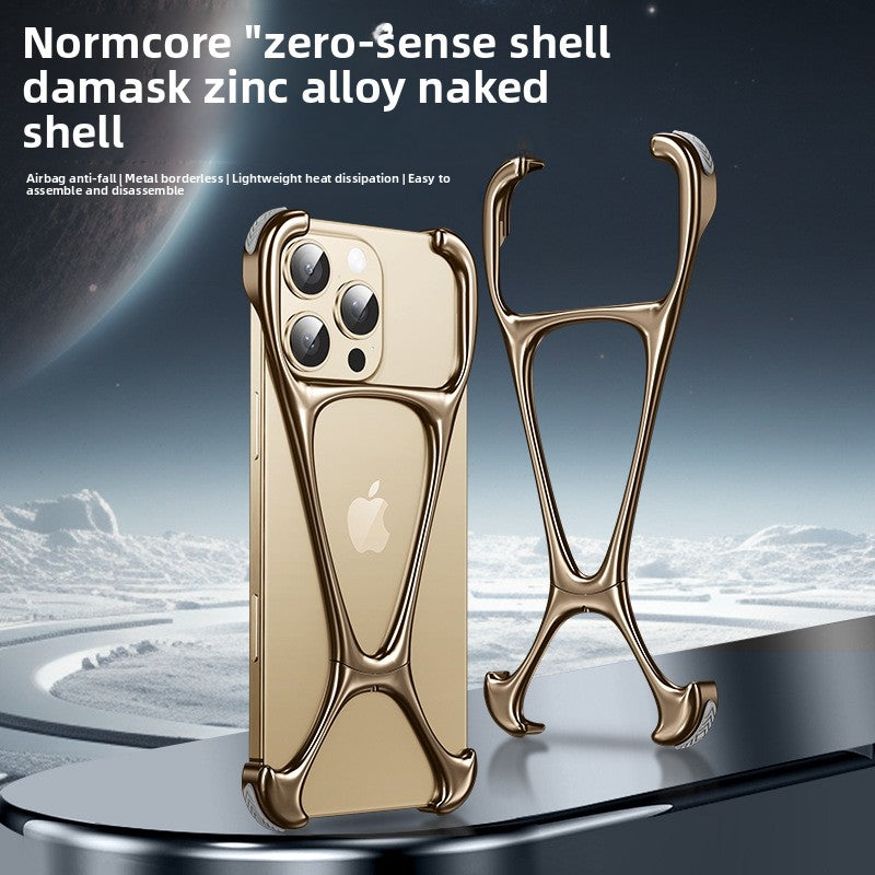Frameless Zinc Alloy iPhone 16 Phone Case Anti-Fall Protective Cover