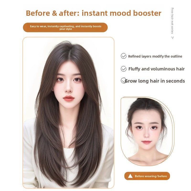 High-quality straight hair extensions