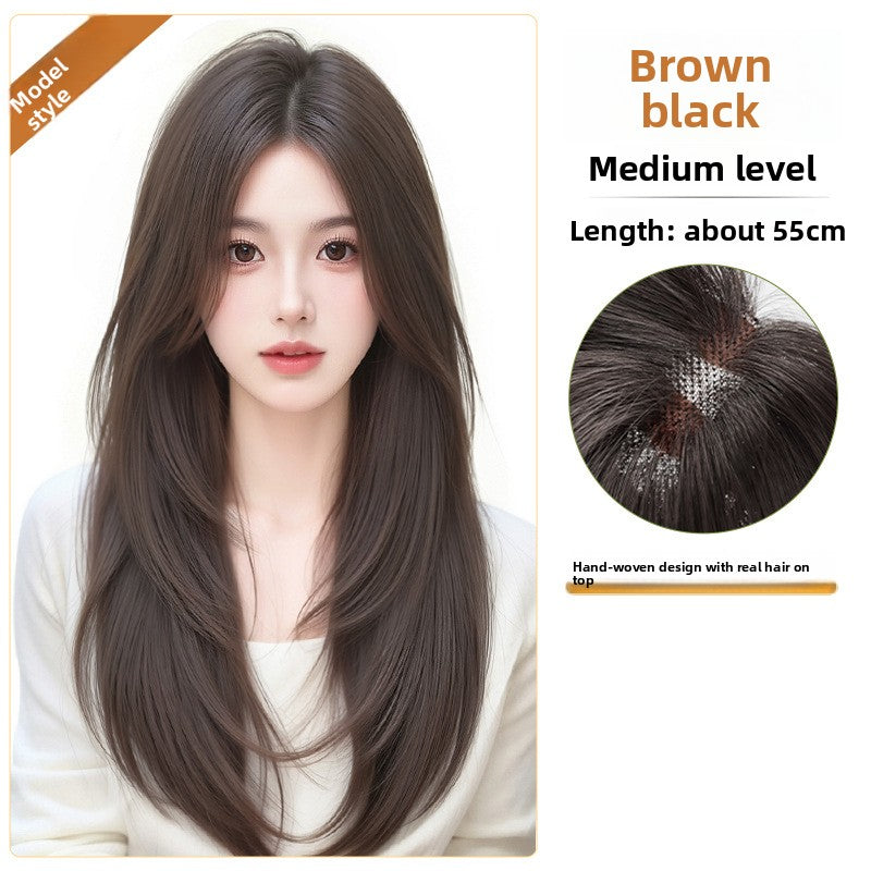 High-quality straight hair extensions