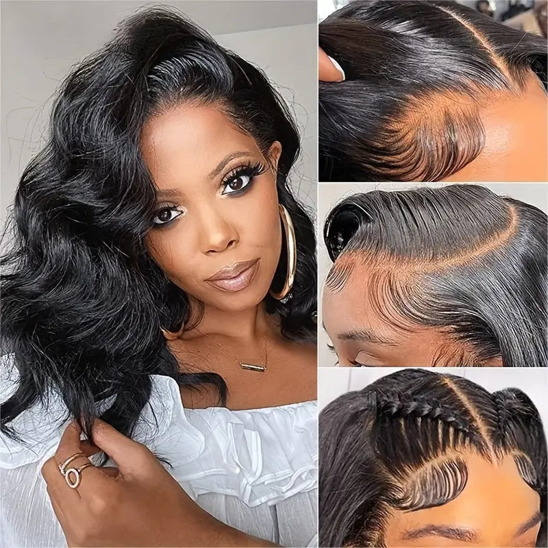 Front Lace Synthetic Wig with Wavy Curls