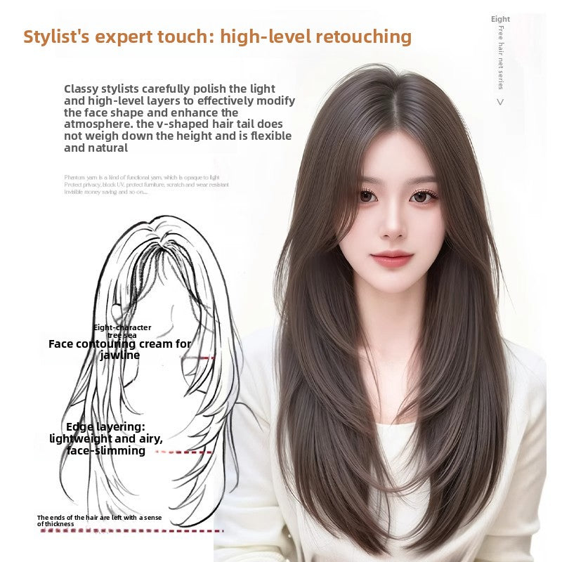 High-quality straight hair extensions