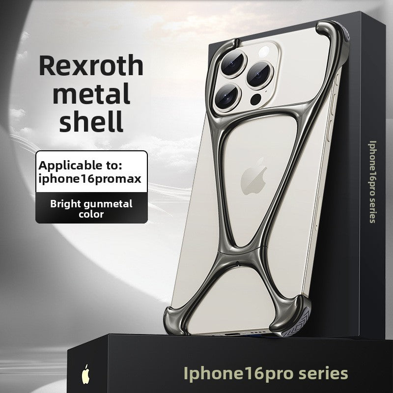 Frameless Zinc Alloy iPhone 16 Phone Case Anti-Fall Protective Cover