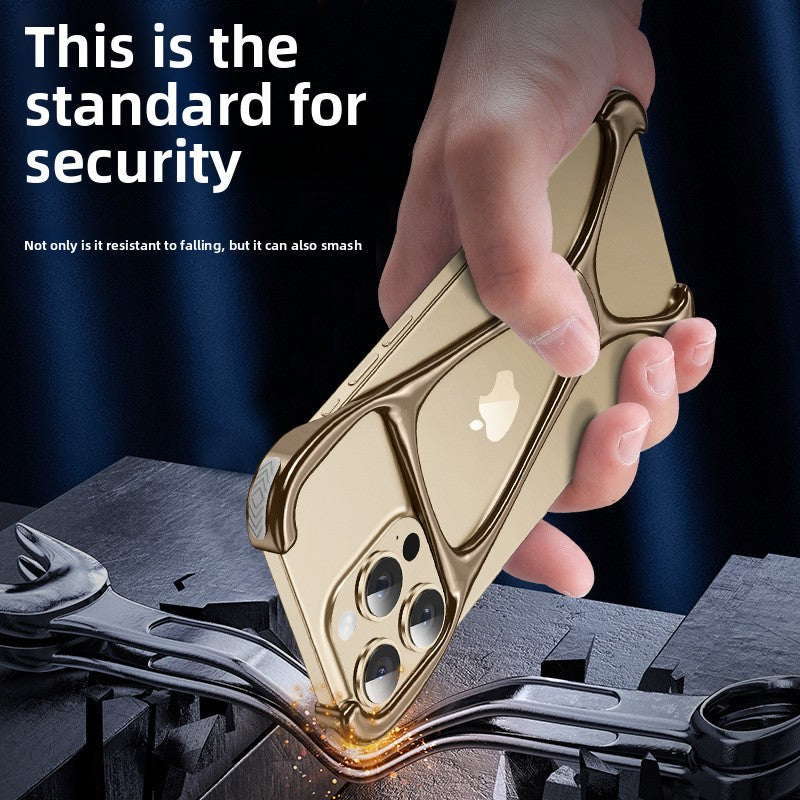 Frameless Zinc Alloy iPhone 16 Phone Case Anti-Fall Protective Cover