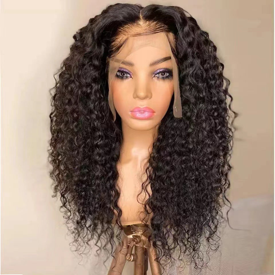 Long Curly Synthetic Wig with Adjustable Bangs