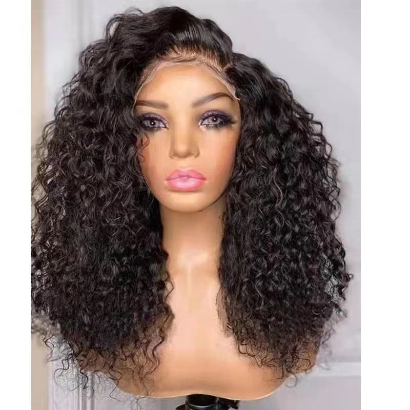 Long Curly Synthetic Wig with Adjustable Bangs