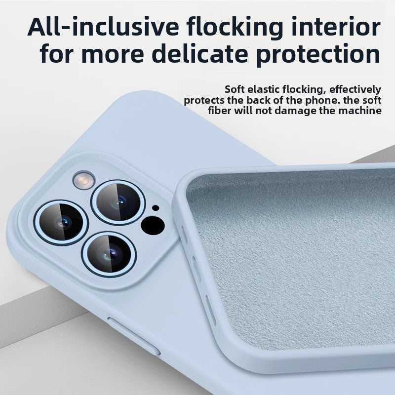 Liquid Silicone Full-Cover Protective Case for iPhone