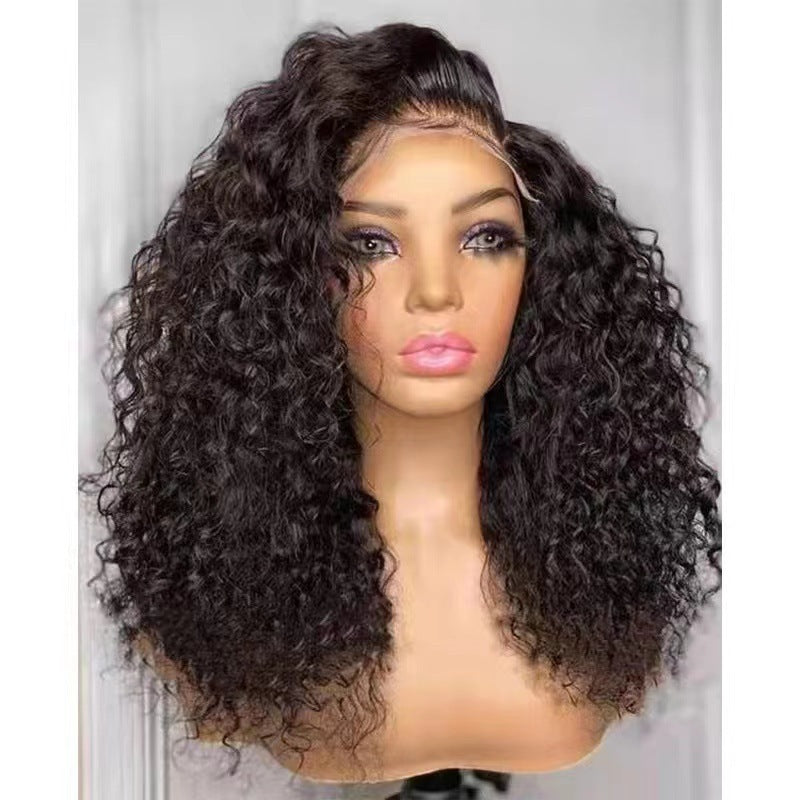 Long Curly Synthetic Wig with Adjustable Bangs